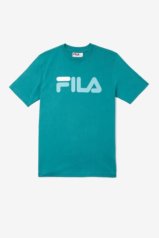 Fila T-Shirt Eagle Mens Turquoise - India YVA-836254